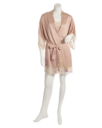Flora Nikrooz 8103 Gabby Metallic Lace Kimono MYSELFLINGERIE.COM