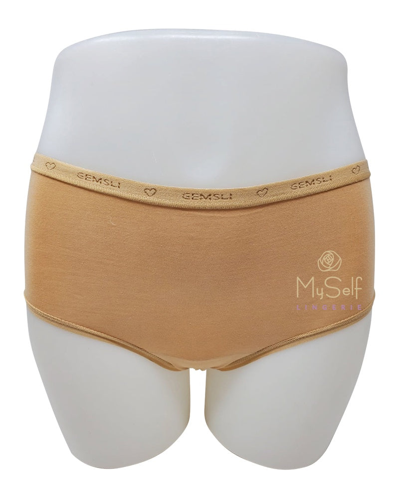 Gemsli 3324 Organic Cotton Nude Hipsters 3 Pk myselflingerie.com