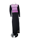 Nico Italy Shades of Mauve Snap Front Black Cotton Nightgown