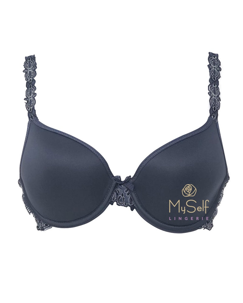 Chantelle 2606 Dark Charcoal Champs Elysees Molded Underwire Bra myselflingerie.com