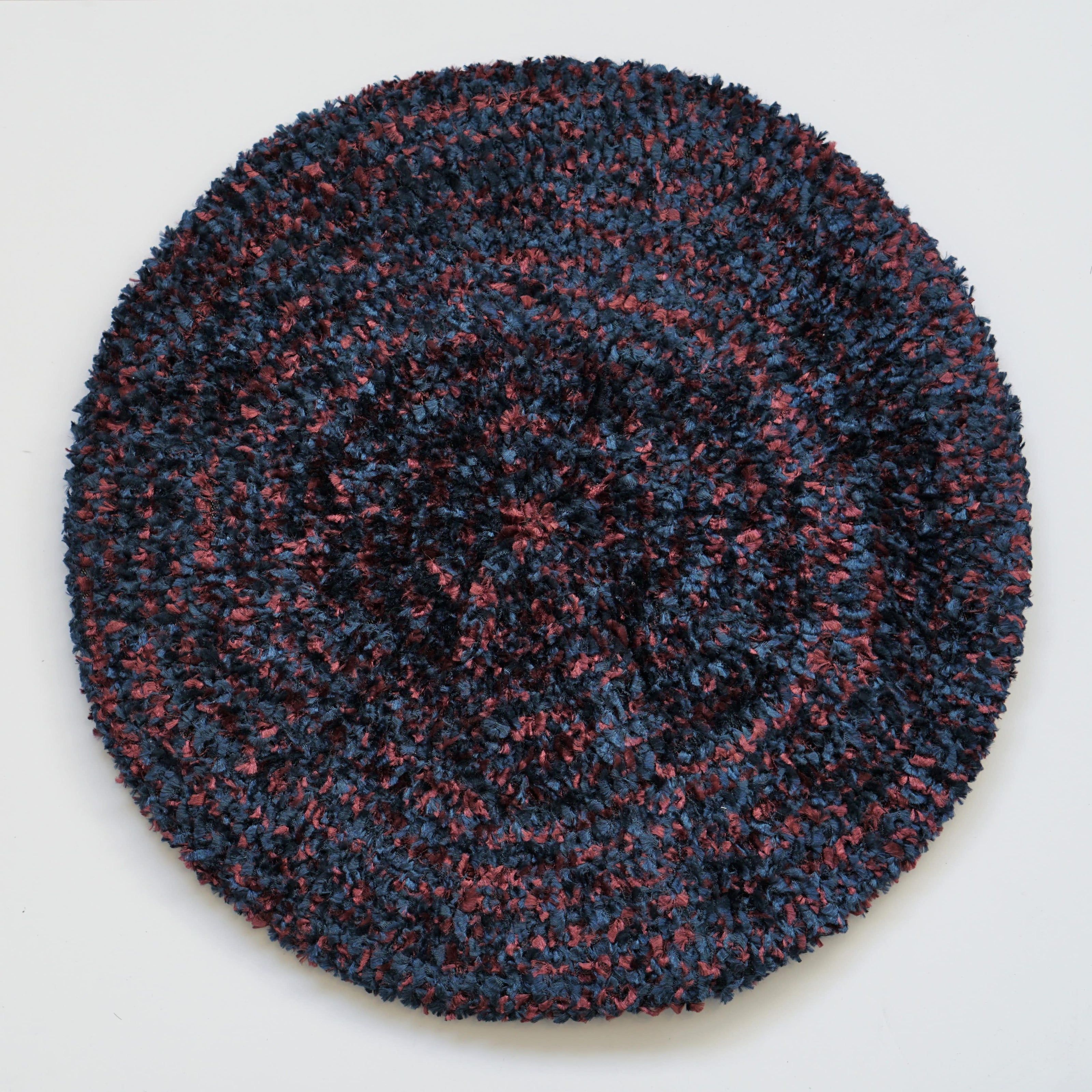 Lizi Headwear Two Tone Lined Burgundy / Denim Chenille