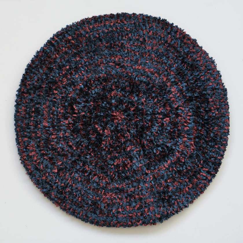 Lizi Headwear Two Tone Lined Burgundy / Denim Chenille