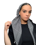 Tie Ur Knot Basic Houndstooth Pre-Tied Bandanna with Full Non Slip Grip
