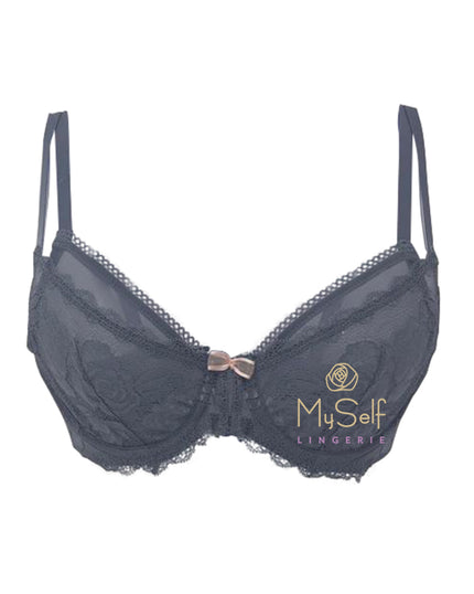 Montelle 9088 Floral Lace Demi Underwire Bra MYSELFLINGERIE.COM