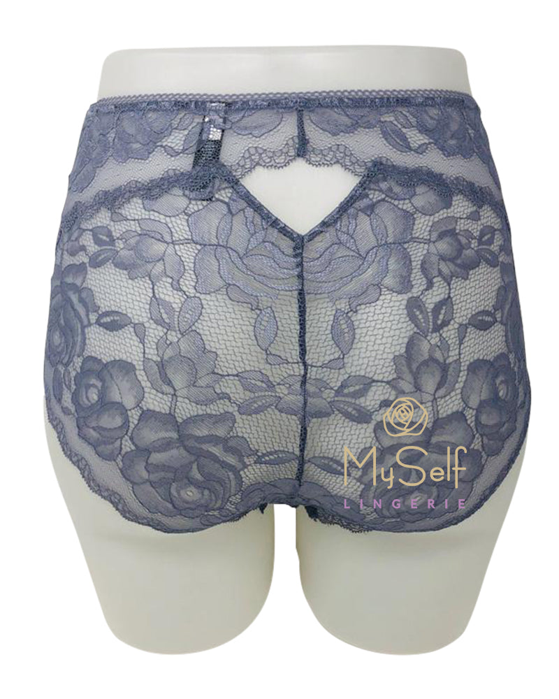 Montelle 9090 Floral Lace Hi Waist Panty MYSELFLINGERIE.COM