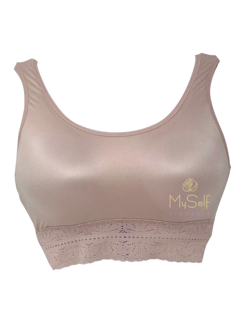 Wacoal 910253 Future Foundation Crop Top Bra with Lace myselflingerie.com