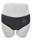 Me Moi MU-1014 3pk Charcoal Heather Cotton Hipsters myselflingerie.com