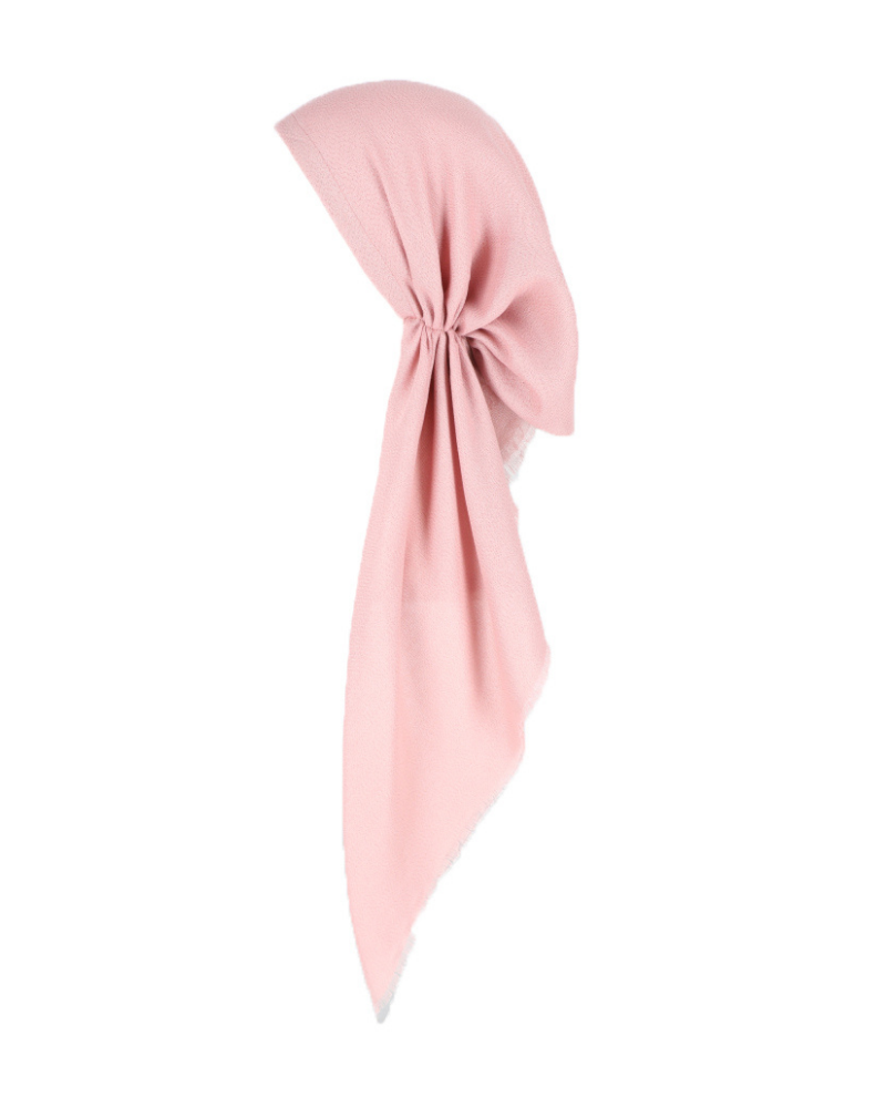 Lizi Headwear Solid Light Pink Shimmer Pre-tied Headscarf Bandanna myselflignerie.com