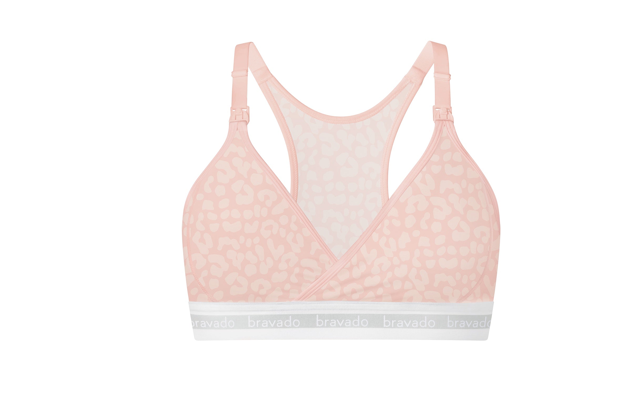 Bravado 1014 Pink Leopard Original Cotton Wire Free Nursing Bra (Cups B-D) MYSELFLINGERIE.COM