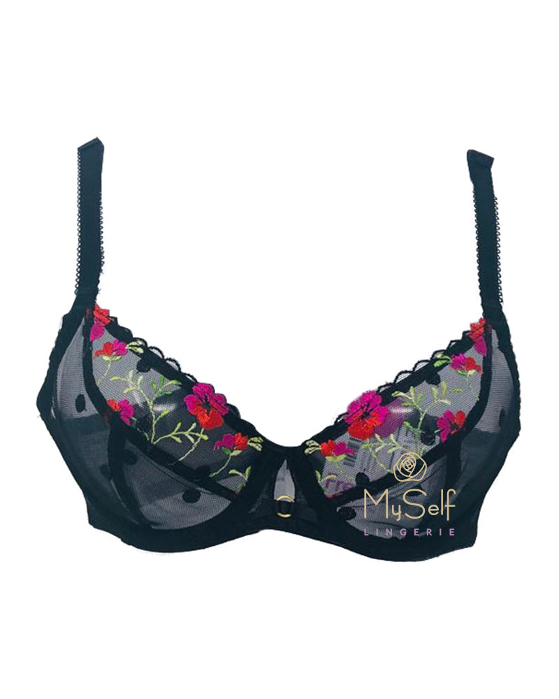 Freya AA5331 Black Awakening Plunge Underwire Bra MYSELFLINGERIE.COM