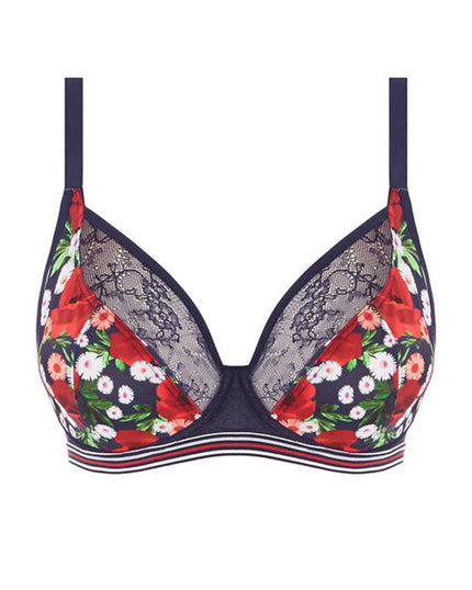 Freya AA5421 Midnight Floral Wild Underwire Plunge Bra MYSELFLINGERIE.COM