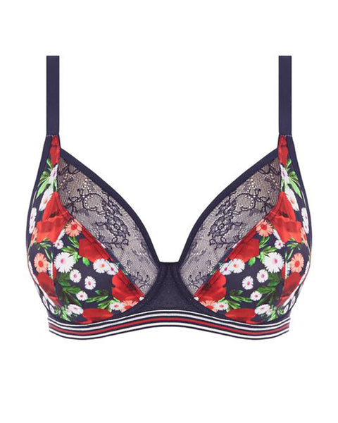 Freya AA5421 Midnight Floral Wild Underwire Plunge Bra MYSELFLINGERIE.COM