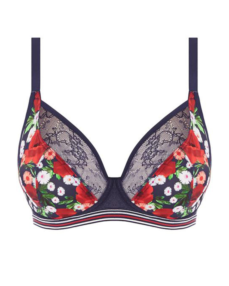 Freya AA5421 Midnight Floral Wild Underwire Plunge Bra MYSELFLINGERIE.COM