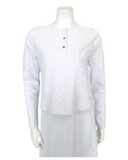 Nico Italy Lace Insert White Cotton Nursing Nightgown