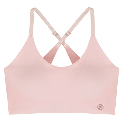 D02148M Airlite Pink Pullover Wire Free Sports Bra