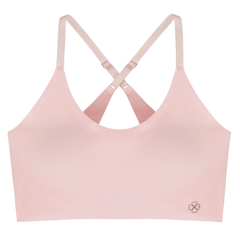 D02148M Airlite Pink Pullover Wire Free Sports Bra