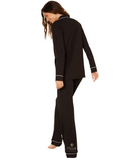 Cosabella Black/Ivory Bella Cotton Blend Pajamas Set