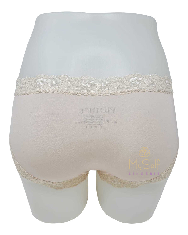 Fleur't 600 Modal Lace Trim Boyshorts MYSELFLINGERIE.COM