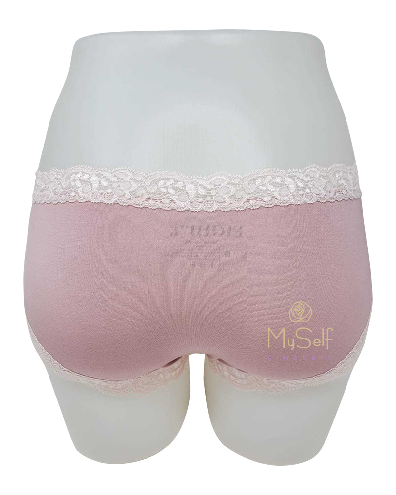 Fleur't 600 Modal Lace Trim Boyshorts MYSELFLINGERIE.COM