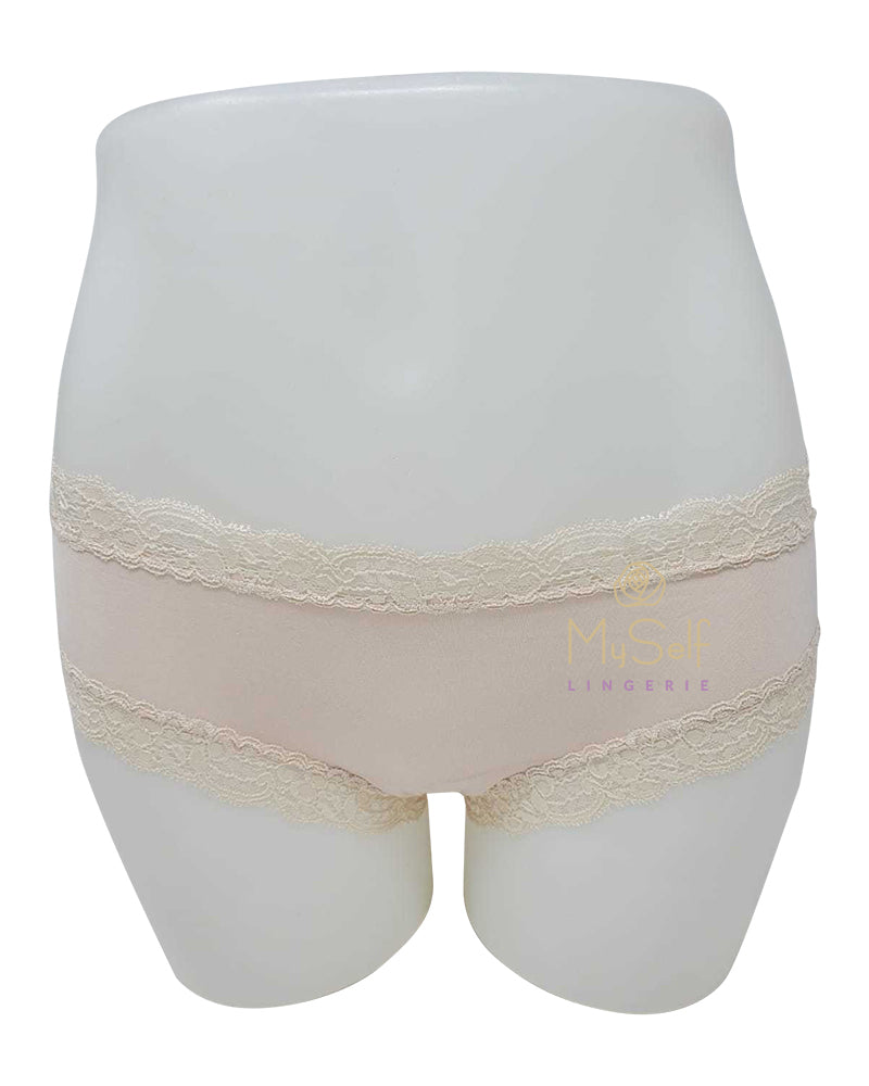 Fleur't 600 Modal Lace Trim Boyshorts MYSELFLINGERIE.COM