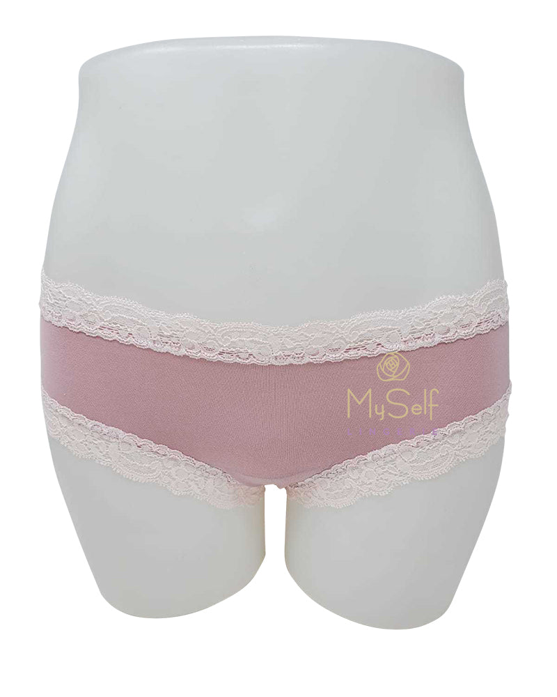 Fleur't 600 Modal Lace Trim Boyshorts MYSELFLINGERIE.COM