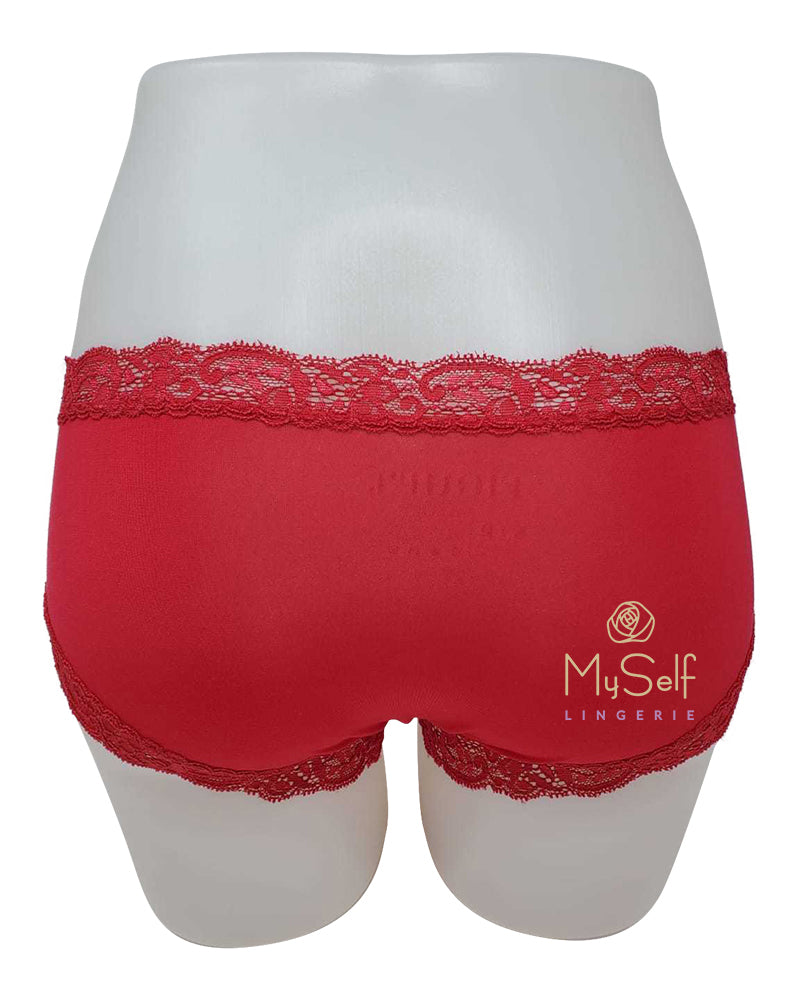 Fleur't 600 Modal Lace Trim Boyshorts MYSELFLINGERIE.COM