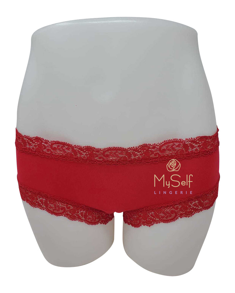 Fleur't 600 Modal Lace Trim Boyshorts MYSELFLINGERIE.COM