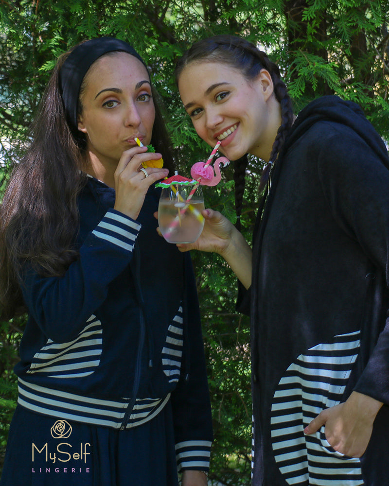 Citrus BF304 Hooded Two Piece Terry Set myselflingerie.com