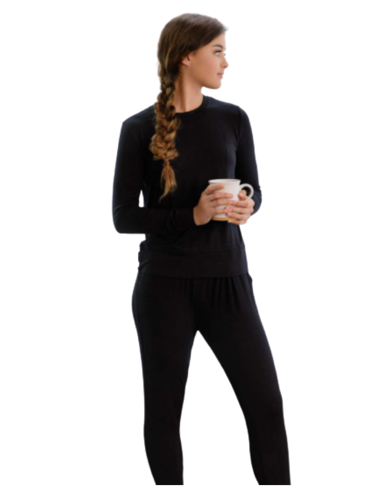 CBCL Classic Basic Style Black Modal Pajamas Set