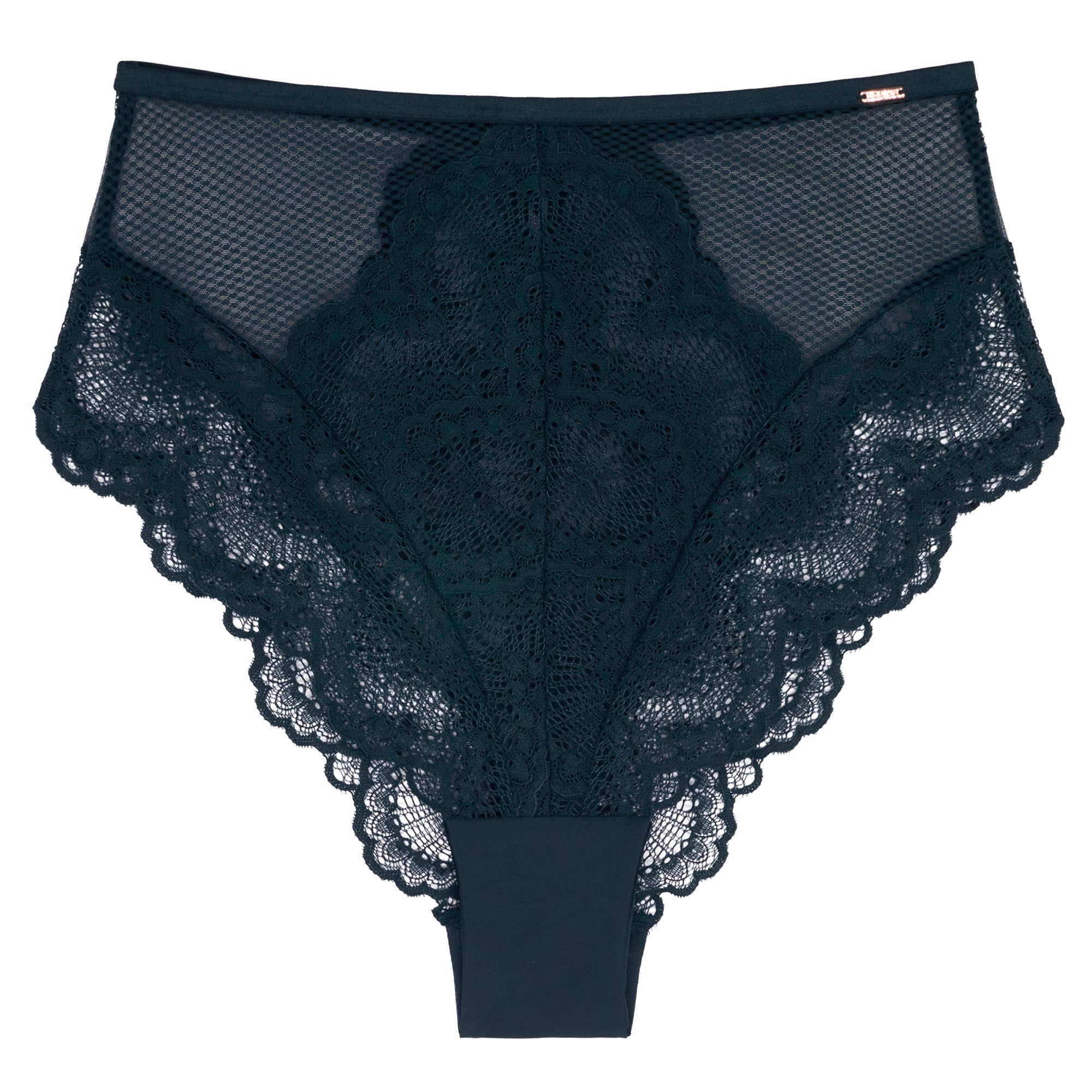 Dorina Teal Lace High Leg Panty