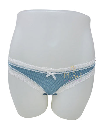 Dorina D00169X Teal / Heather Blue Lace Ginna Modal 2 Pk Brief myselflingerie.com