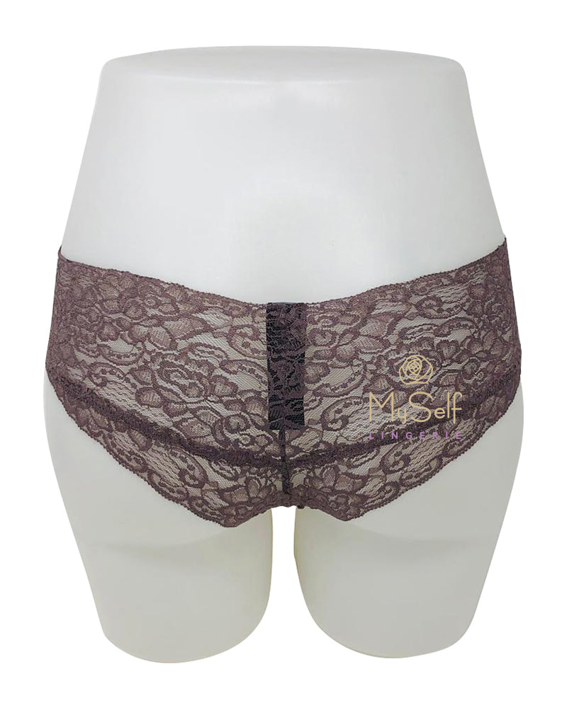 Dorina D00539Y Pink/Brown/Black Lanna Lace 3 Pk Brief MYSELFLINGERIE.COM
