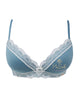 Dorina D016721 Molly Heather Blue Molded Wire Free Bra w/ Lace Trim myselflingerie.com