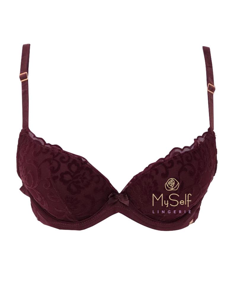Dorina D1039P Marnie Velvet Trim Push Up Bra myselflingerie.com
