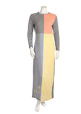 Citrus EL27 Navy Orange and White Colorblock Striped Nightgown MYSELFLINGERIE.COM
