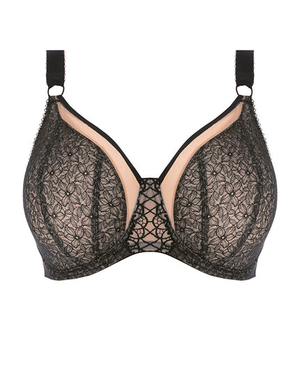 Elomi 4430 Black Sadie 4 Part Cup Balcony Underwire Bra MYSELFLINGERIE.COM