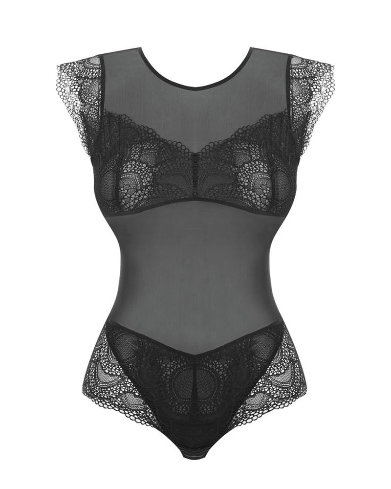 Fantasie FL2543BLK Twilight Sheer Bodysuit MYSELFLINGERIE.COM