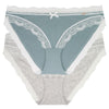 Dorina Teal/Heather Blue Lace Modal 2 Pk Brief