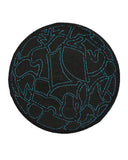 Lizi Headwear Geometric Lined Black / Royal Blue Beret myselflingerie.com