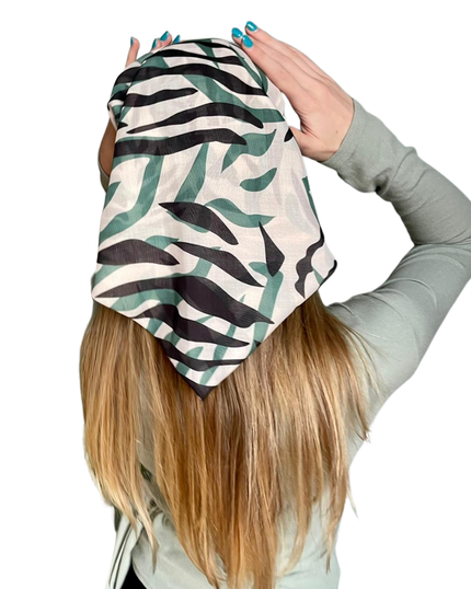 Tie Ur Knot Green Tiger Edit 2.0 Adjustable Pre-Tied Bandanna with Full Non Slip Grip myselflingerie.com