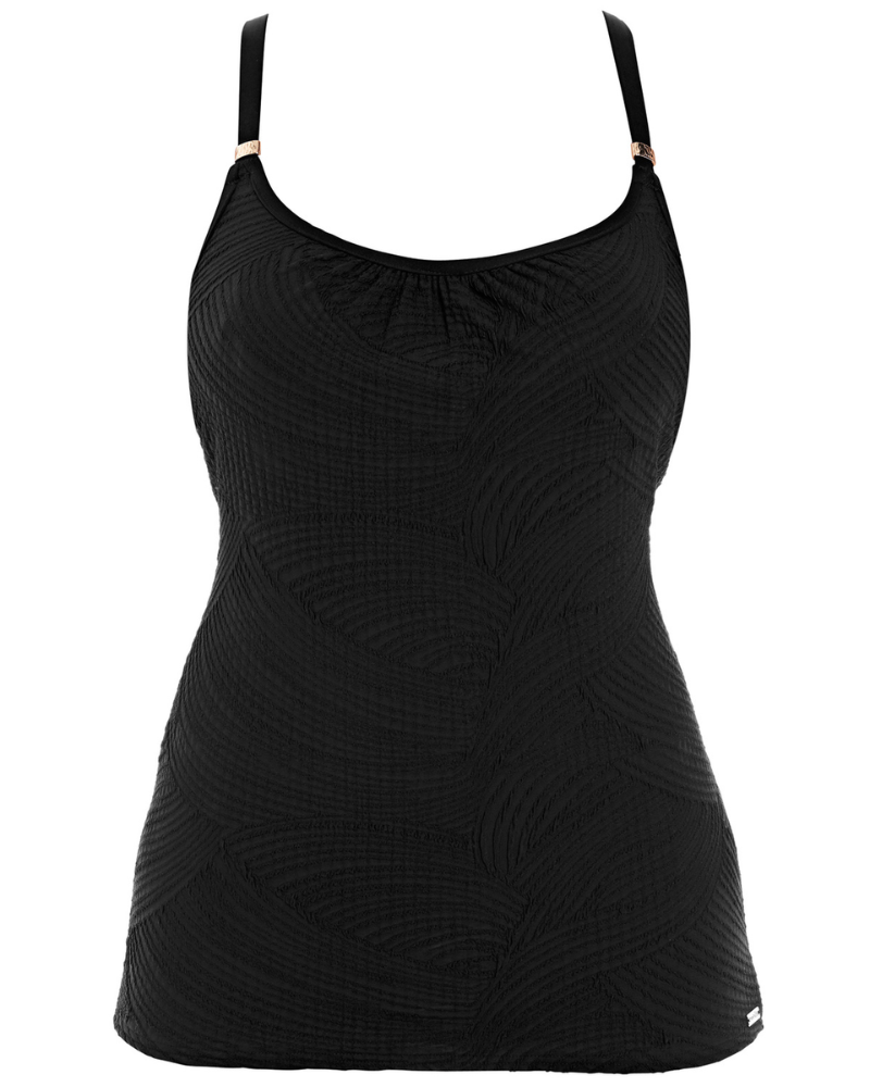 Fantasie 6362 Black Ottawa Underwire Scoop Neck Tankini Top myselflingerie.com