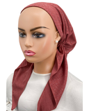 Ahead Dry Rose Mosaic Collection Pre-Tied Bandanna