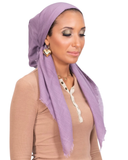 Tie Ur Knot Solid Lavender Adjustable Pre-Tied Bandanna with Full Non Slip Grip