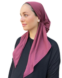 Scarf Bar Classic Jersey Ribbed Wine Pre-Tied Bandanna with Full Grip