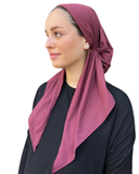 Scarf Bar Classic Jersey Ribbed Wine Pre-Tied Bandanna with Full Grip myselflingerie.com