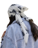 Scarf Bar Rustic Stars White Square Scarf