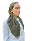 Scarf Bar SB Hunter Green Premium Solid Square Scarf myselflingerie.com