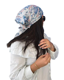 Scarf Bar Sky Blue Bloom Square Scarf