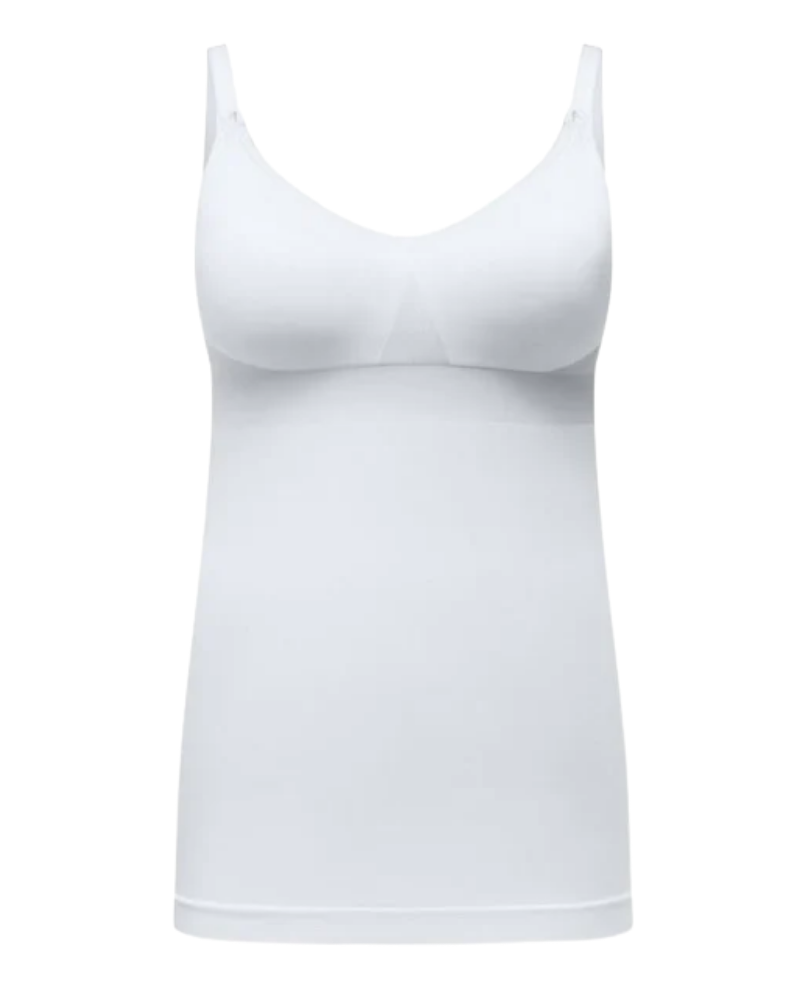 Bravado 7701BA White Body Silk Seamless Nursing Tank Cami myselflingerie