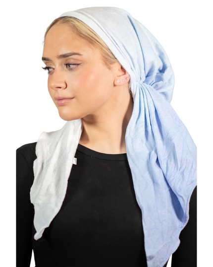 Tie Ur Knot Terry Blue Ombre' Adjustable Pre-Tied Bandanna myselflingerie.com